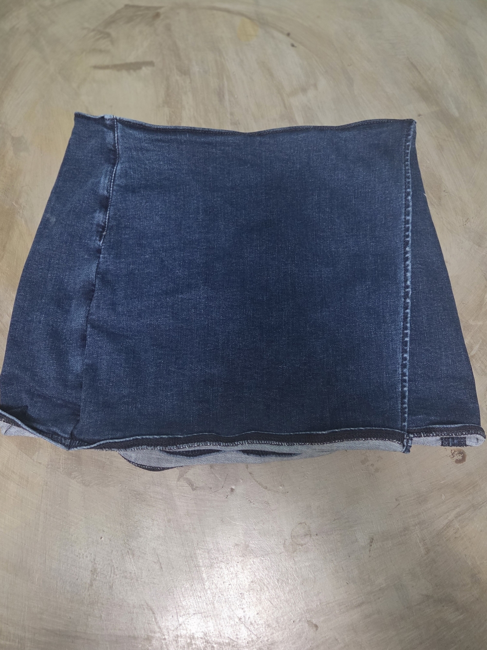 Dark Wash Denim Mini Skort
